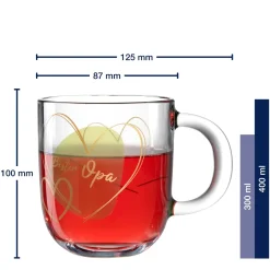 Tasse EMOZIONE 400 ml grün 'Bester Opa'