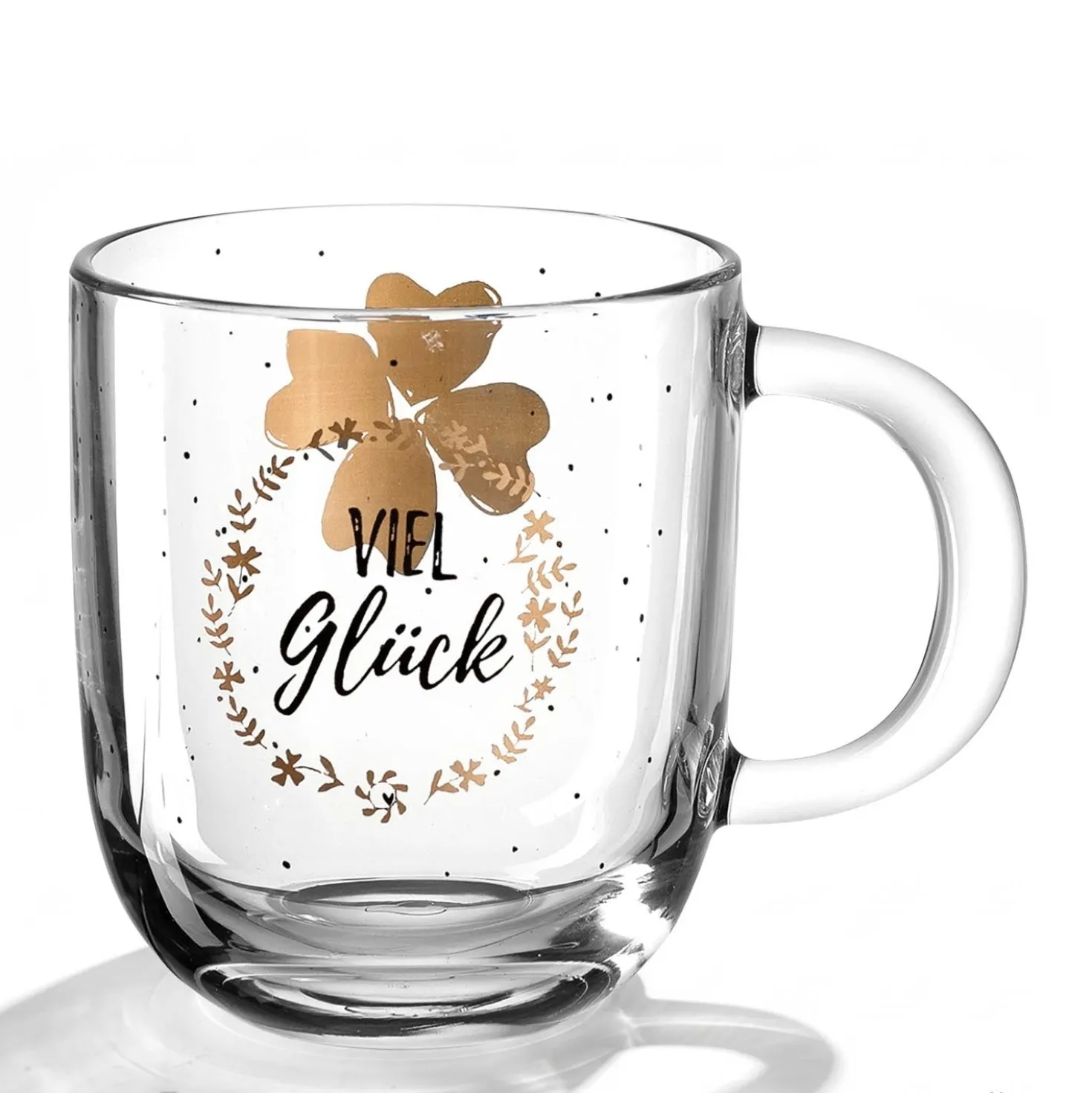 Tasse EMOZIONE 400 ml 'Viel Glück'