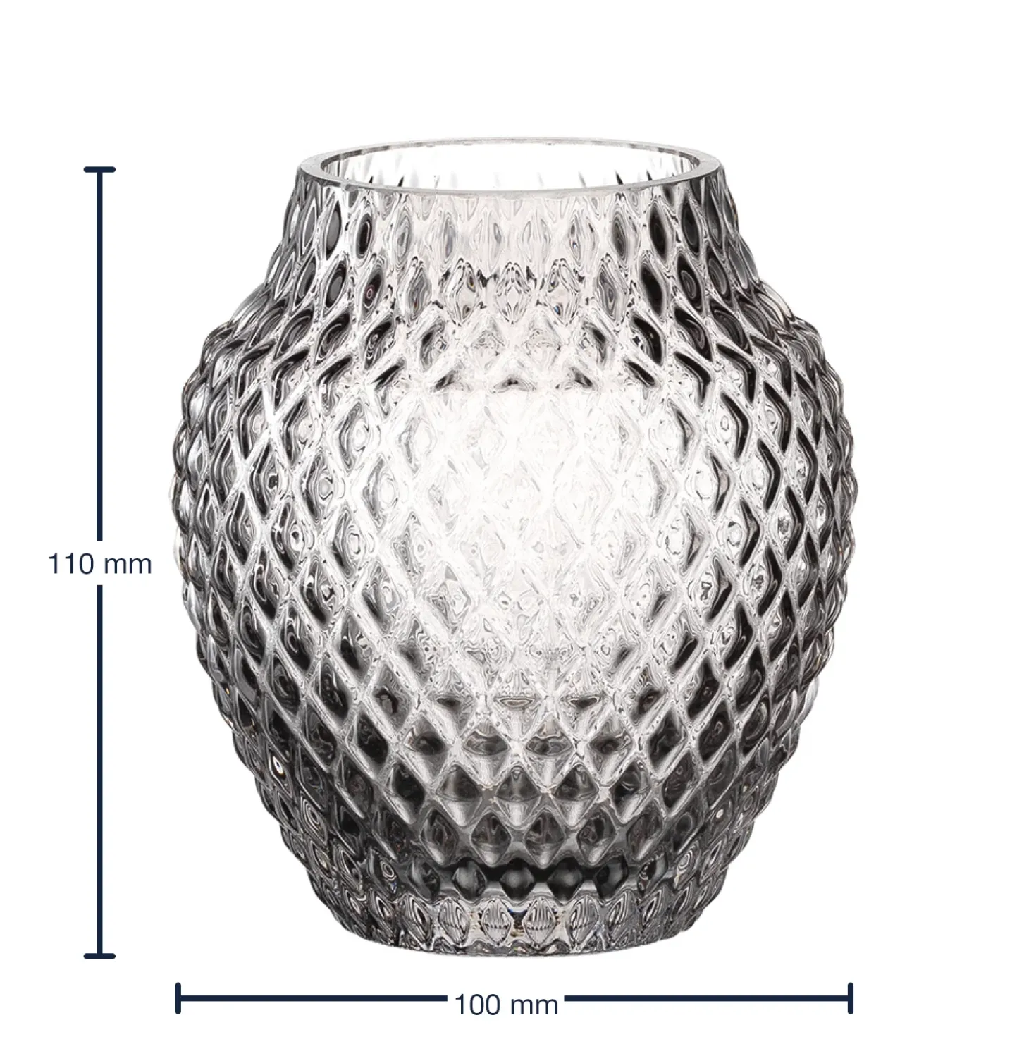 Tischvase POESIA 11 cm grau