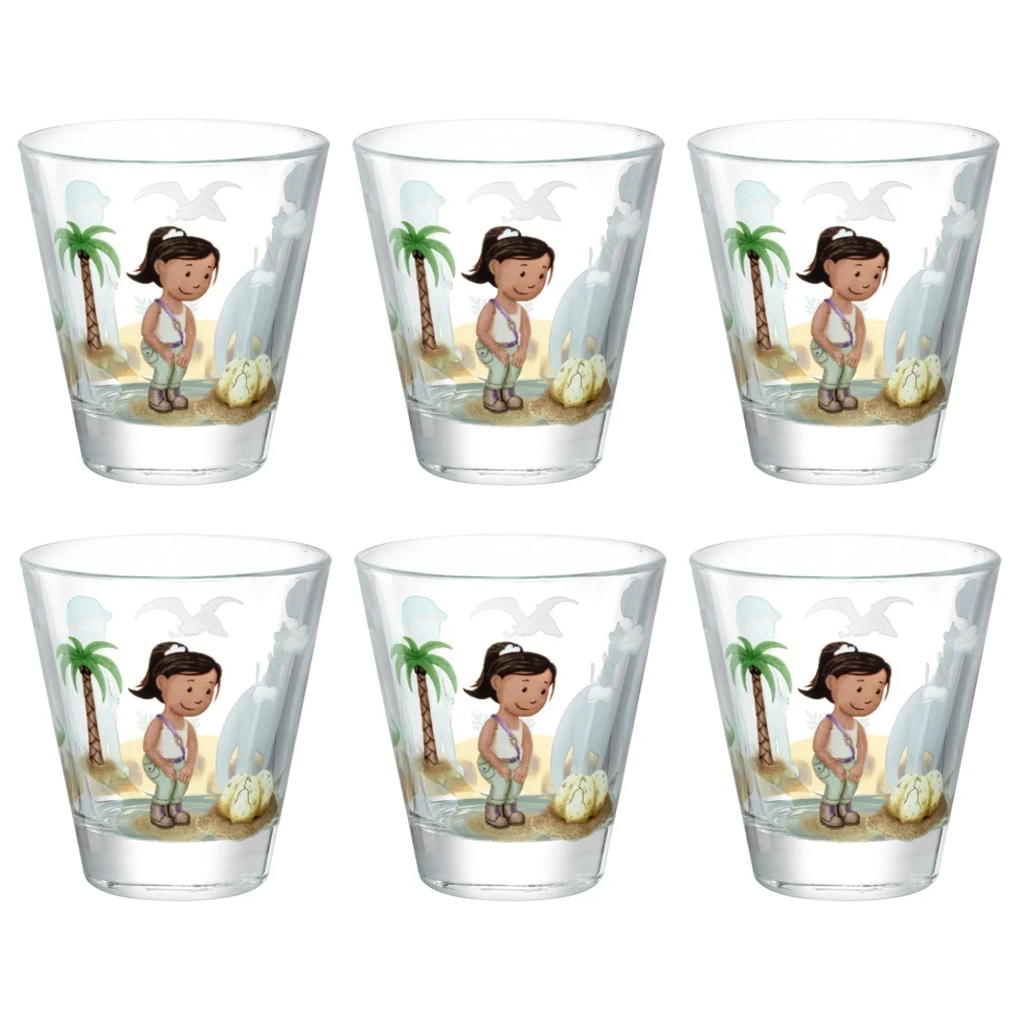 Trinkglas BAMBINI AVVENTURA 215 ml Dino 6er-Set