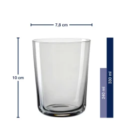 Trinkglas LEGGERO 330 ml sasso 4er-Set