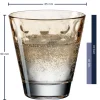 Trinkglas OPTIC 215 ml apricot 6er-Set