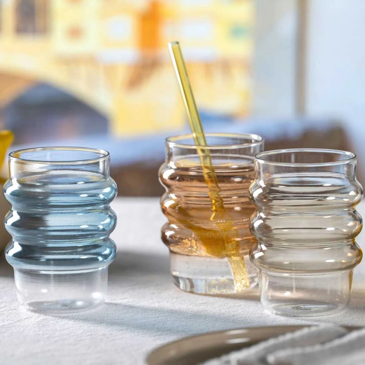 Trinkglas SOLE 440 ml blau 2er-Set