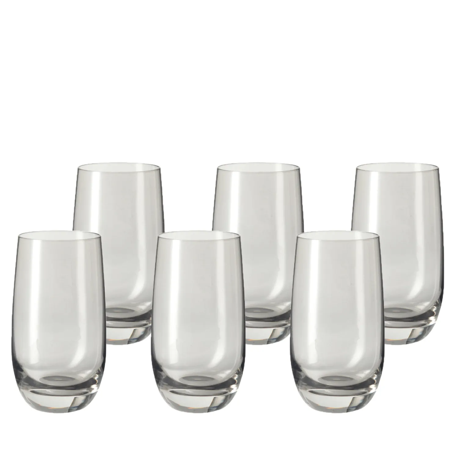 Trinkglas SORA 6er-Set 390 ml grau