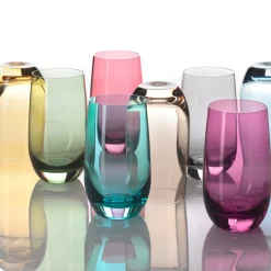 Trinkglas SORA 6er-Set 390 ml grau
