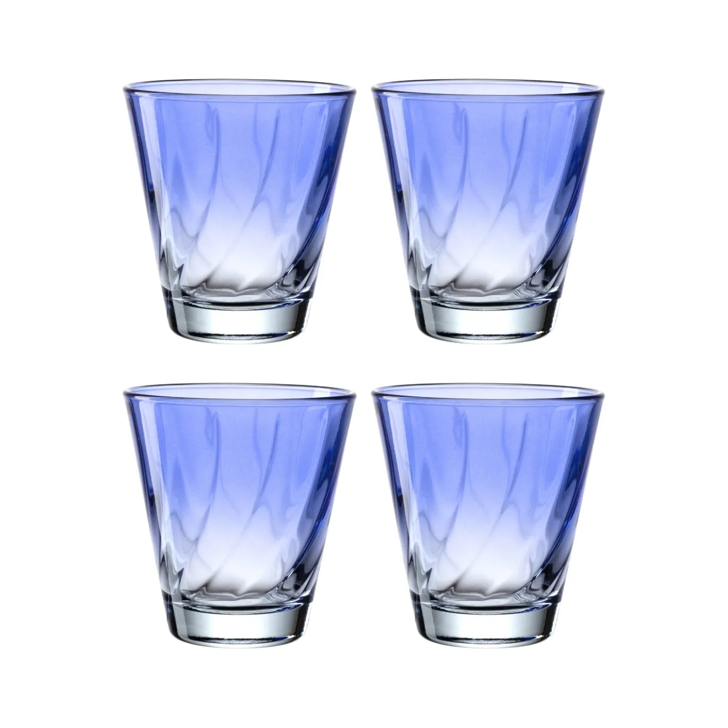 Trinkglas TWIST 215 ml blau 4er-Set