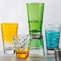 Trinkglas VARIO STRUTTURA 280 ml türkis 6er-Set
