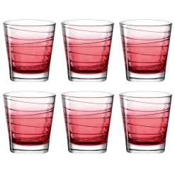 Trinkglas VARIO STRUTTURA 250 ml rot 6er-Set