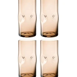 Trinkglas VESUVIO 330 ml braun 4er-Set