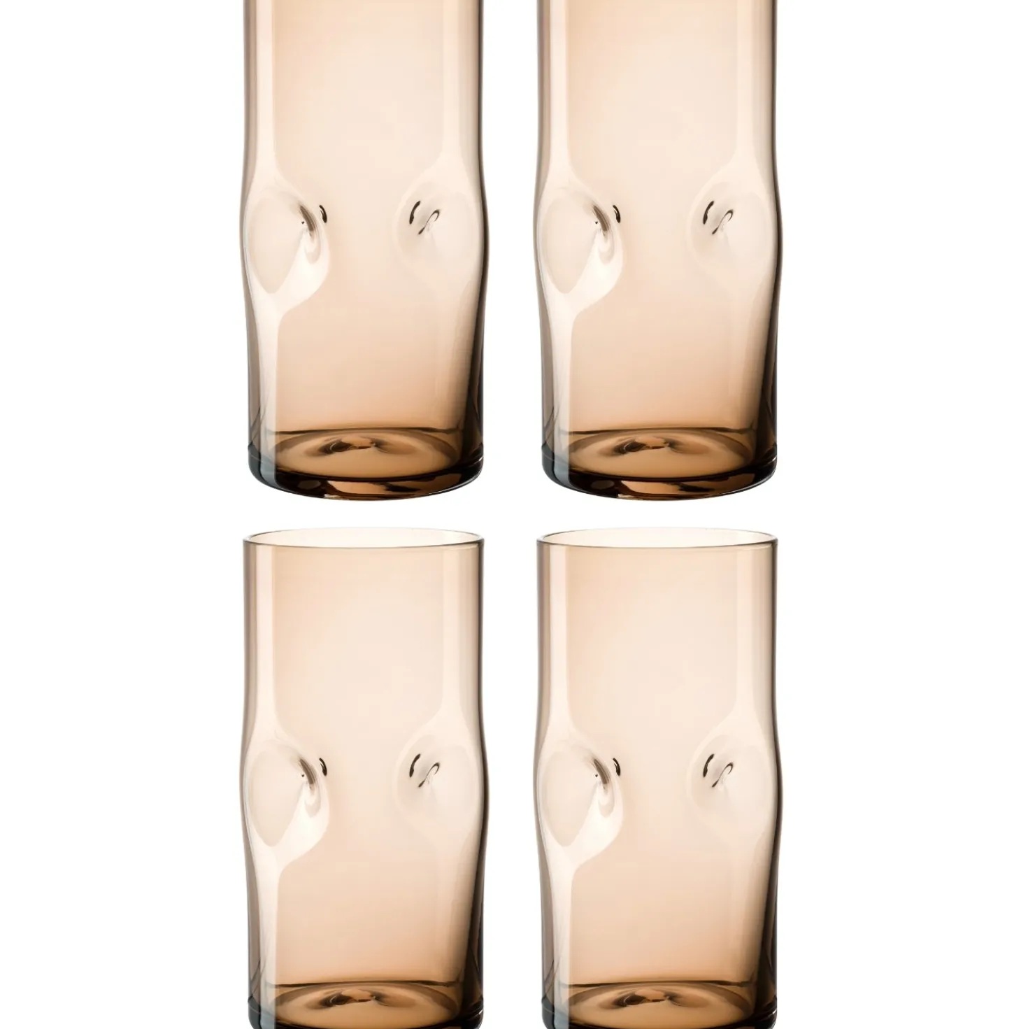 Trinkglas VESUVIO 330 ml braun 4er-Set