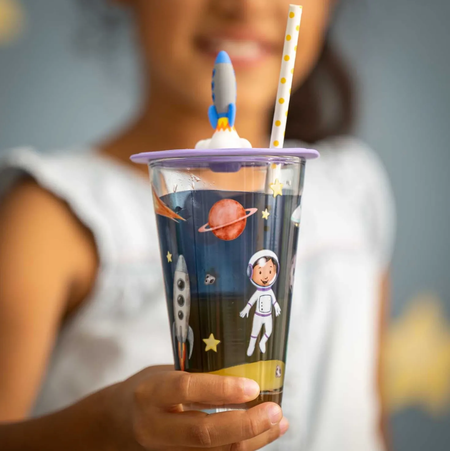 Trinkset BAMBINI AVVENTURA 3-teilig 300 ml Weltall