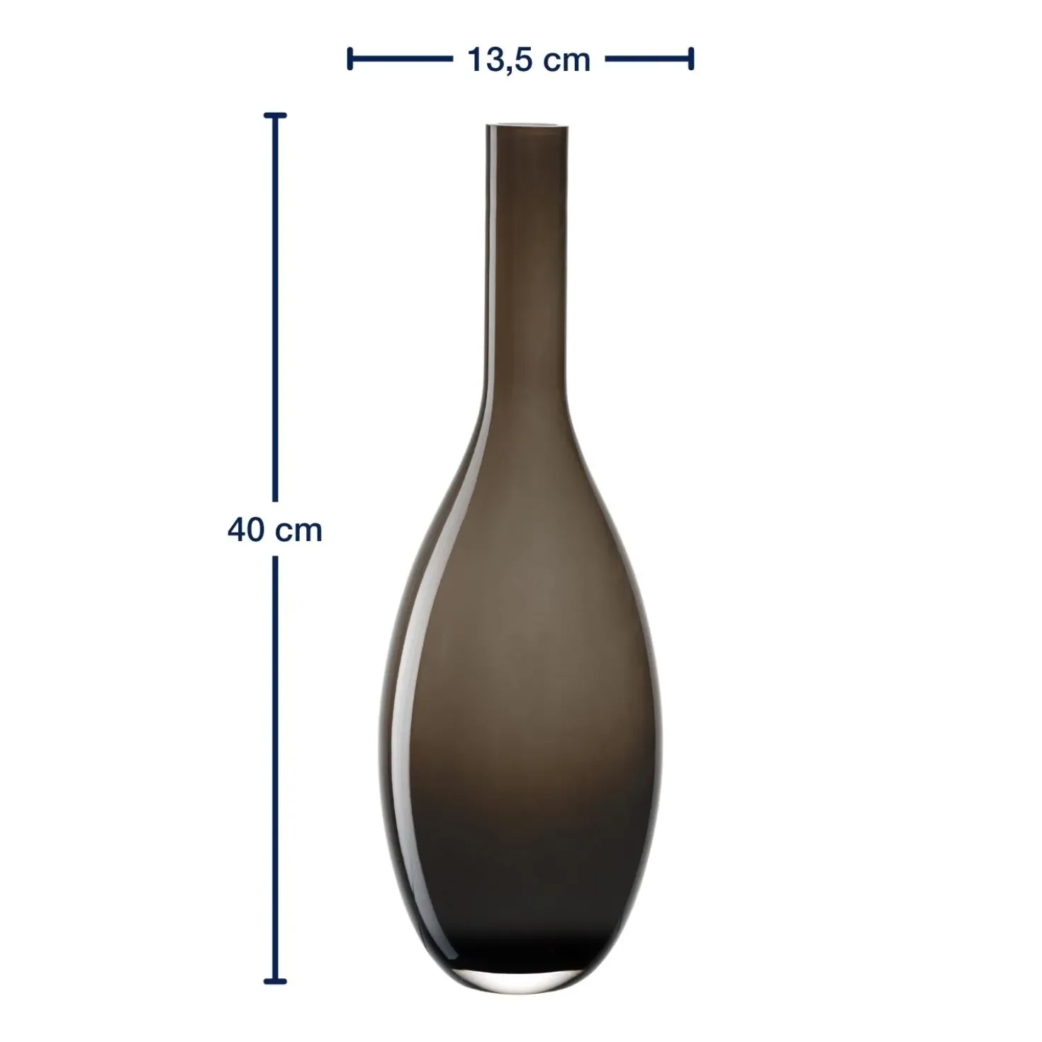 Vase BEAUTY 39 cm braun