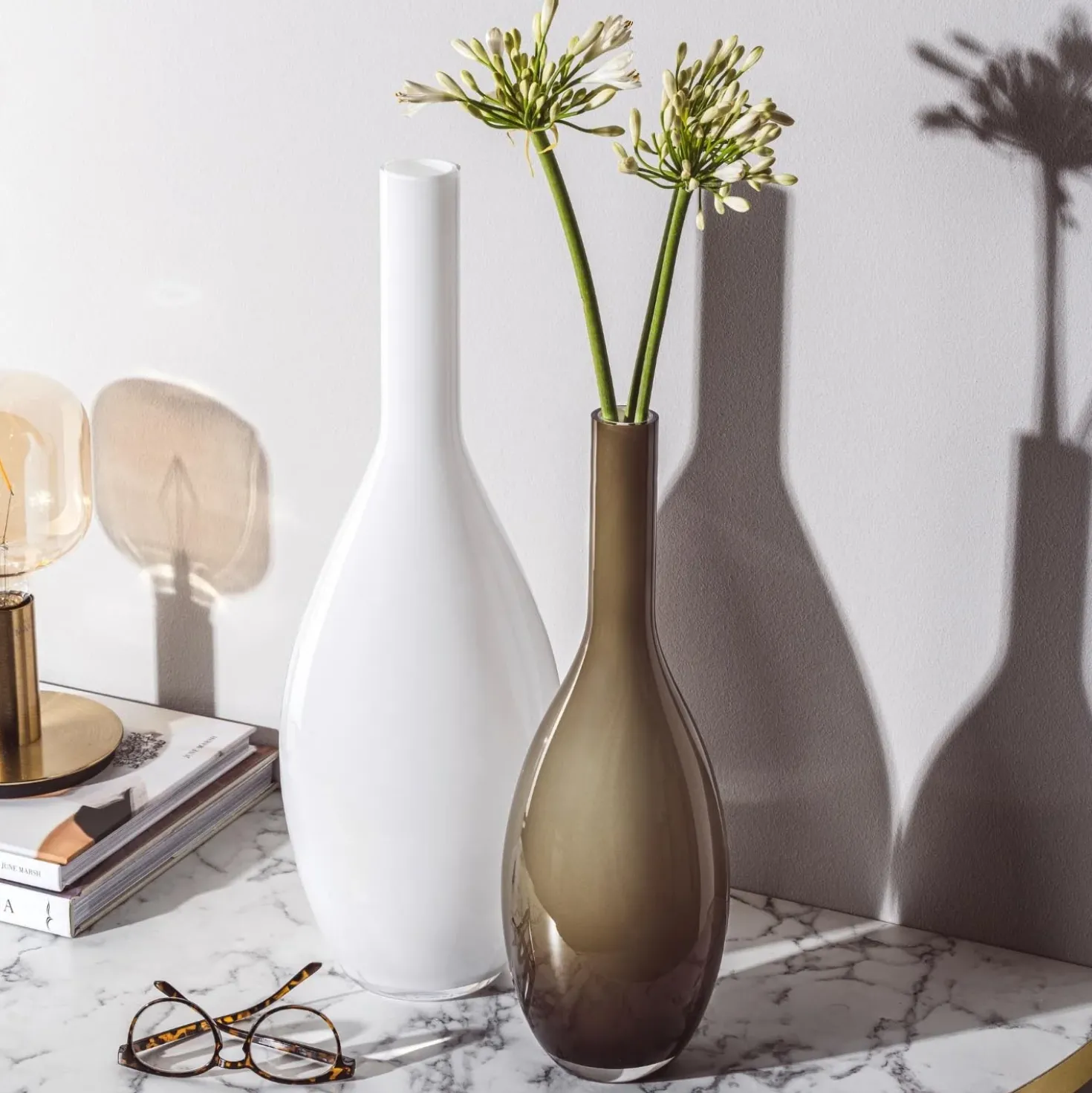 Vase BEAUTY 39 cm braun