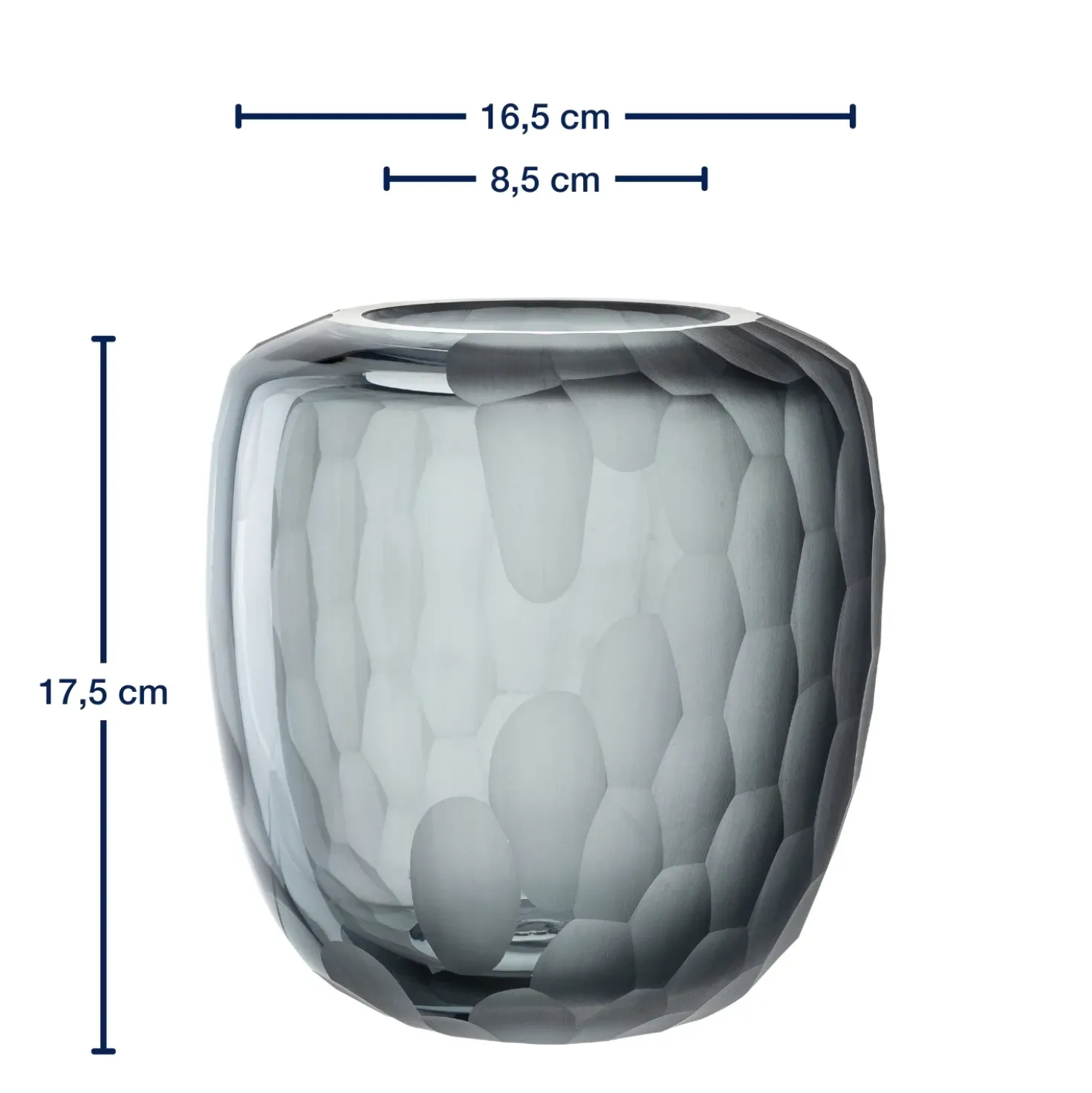 Vase BELLAGIO 18 cm anthrazit
