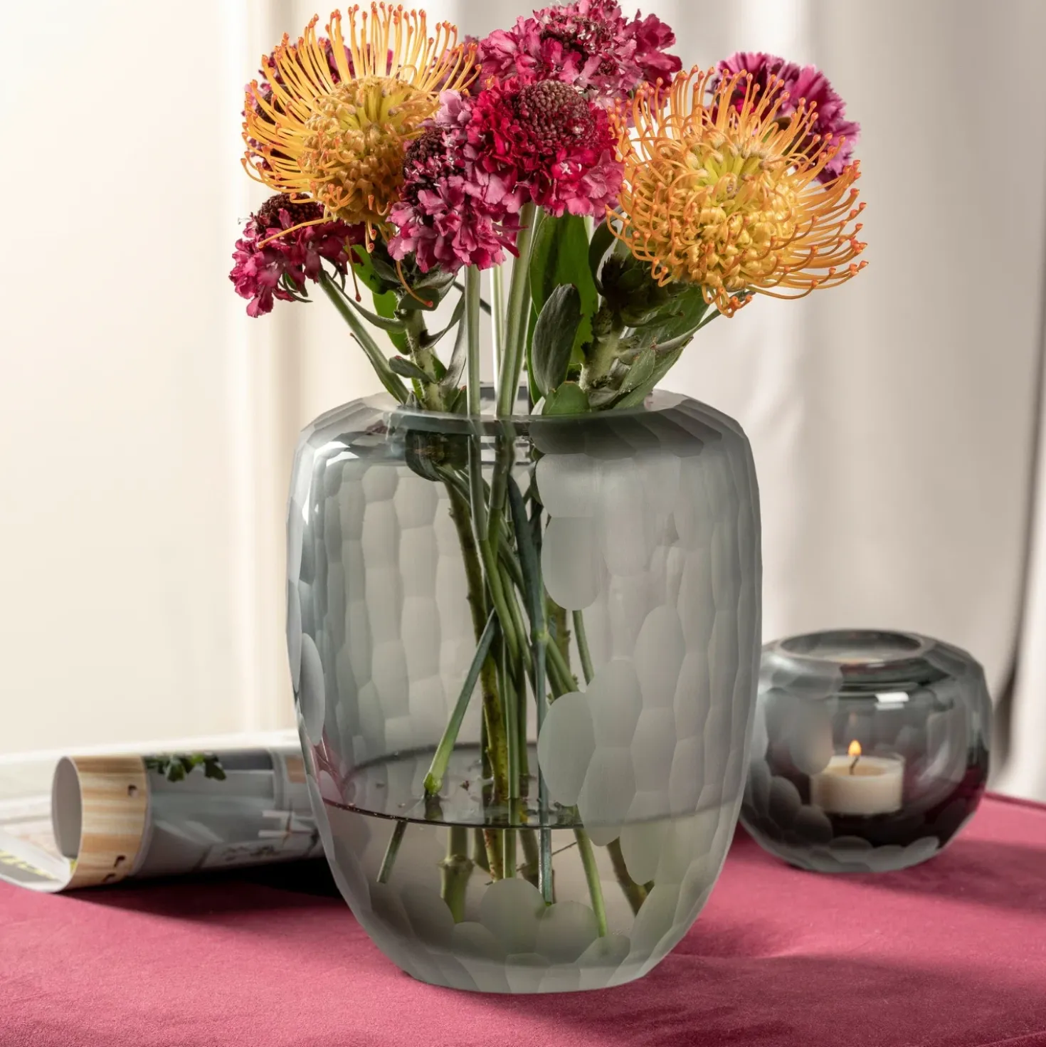 Vase BELLAGIO 9 cm anthrazit