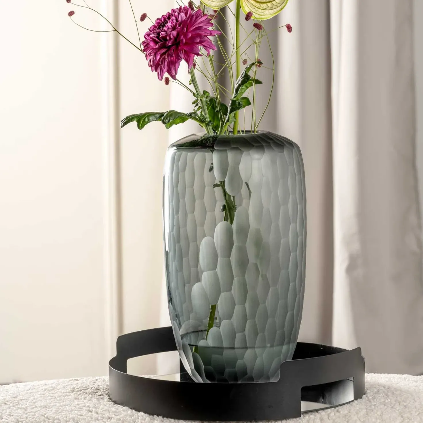 Vase BELLAGIO 36 cm anthrazit
