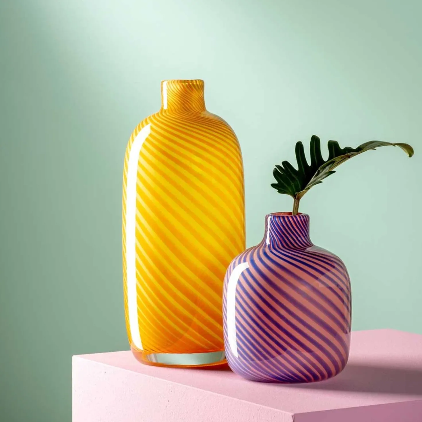 Vase FILO COLORI 32 cm gelb