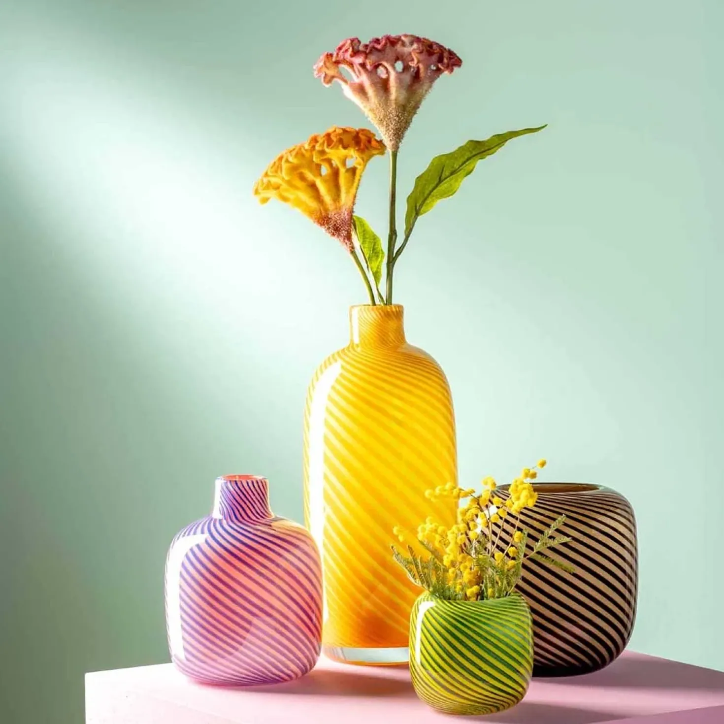 Vase FILO COLORI 16 cm pink