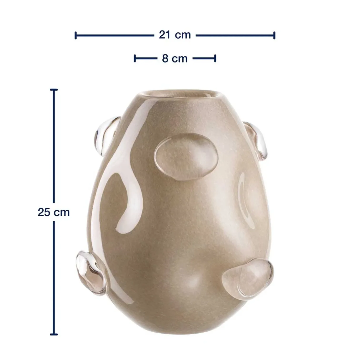 Vase HAZEL 25 cm beige