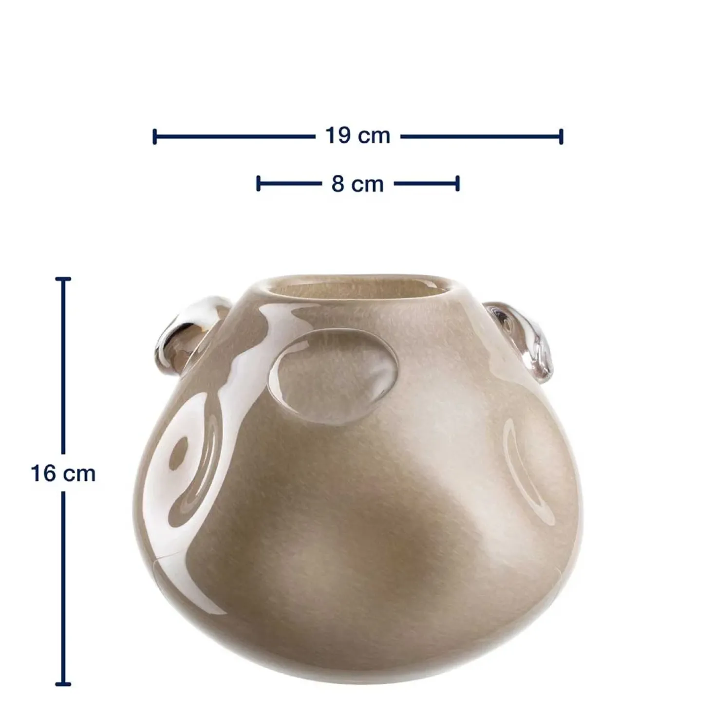 Vase HAZEL 16 cm beige