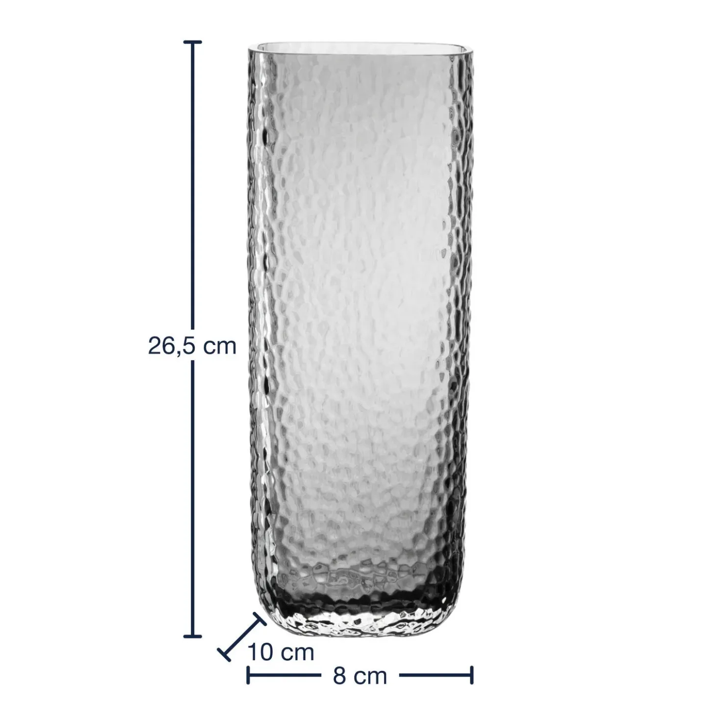 Vase MARTELLO 27 cm grau