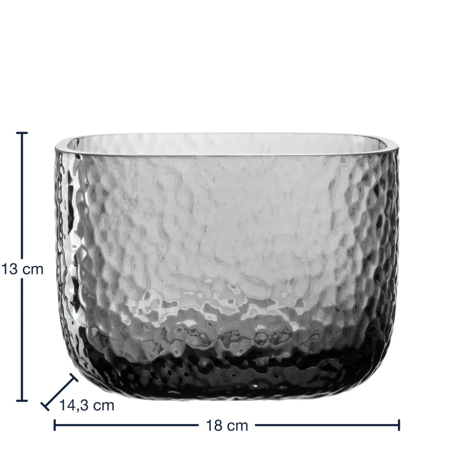 Vase MARTELLO 13 cm grau