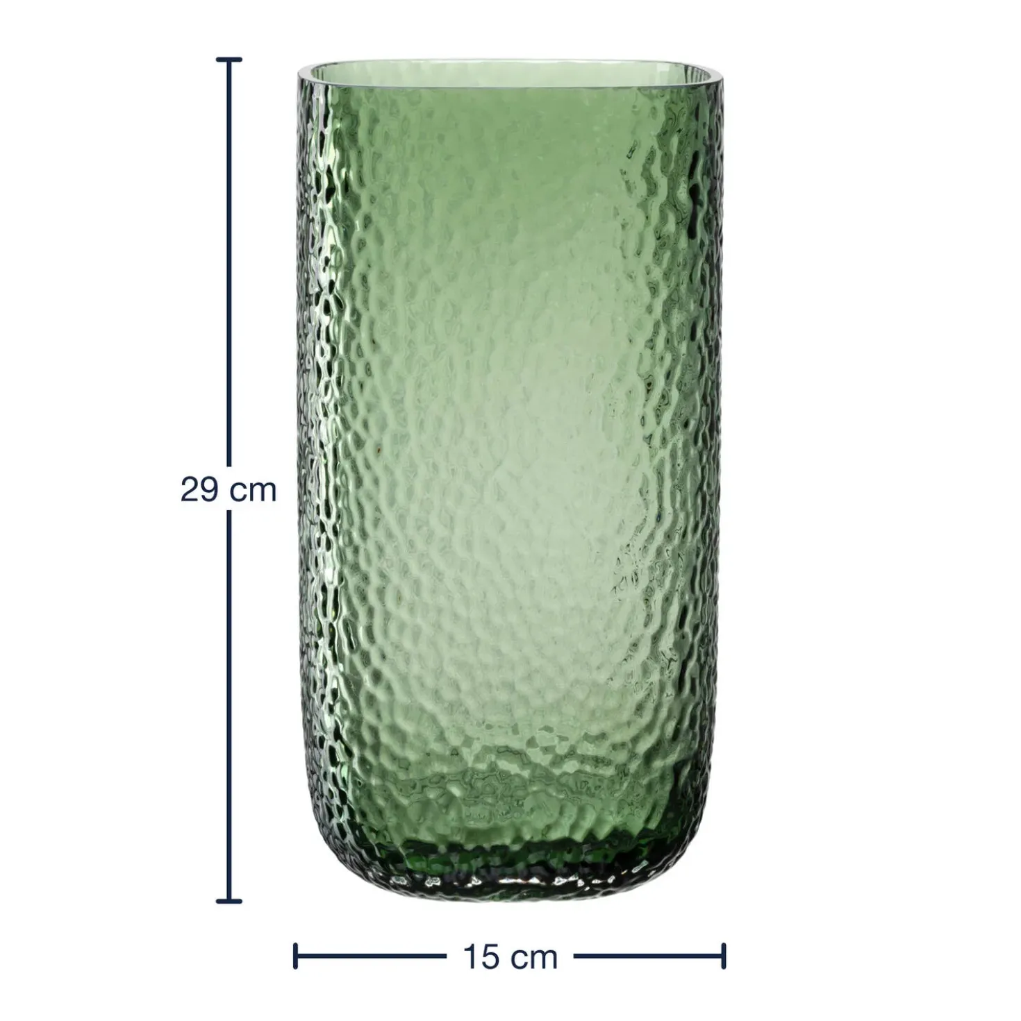 Vase MARTELLO 29 cm grün