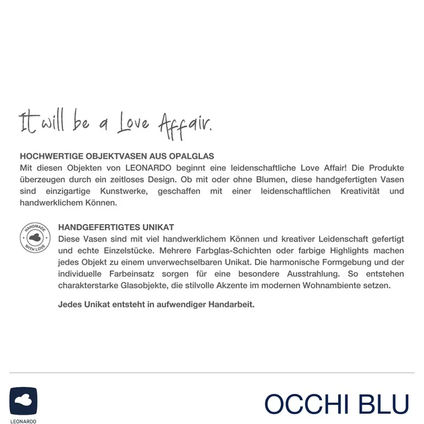 Vase OCCHI BLU 21 cm