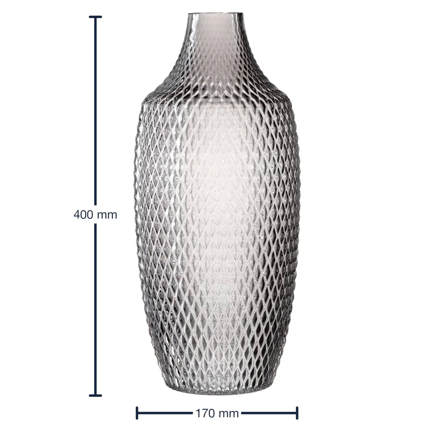 Vase POESIA 40 cm grau