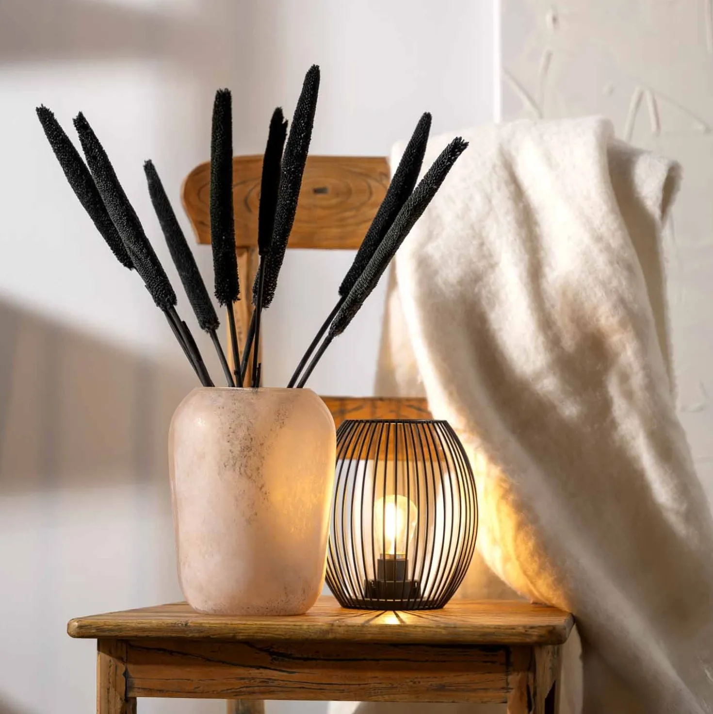 Vase TROGOLO 22 cm beige