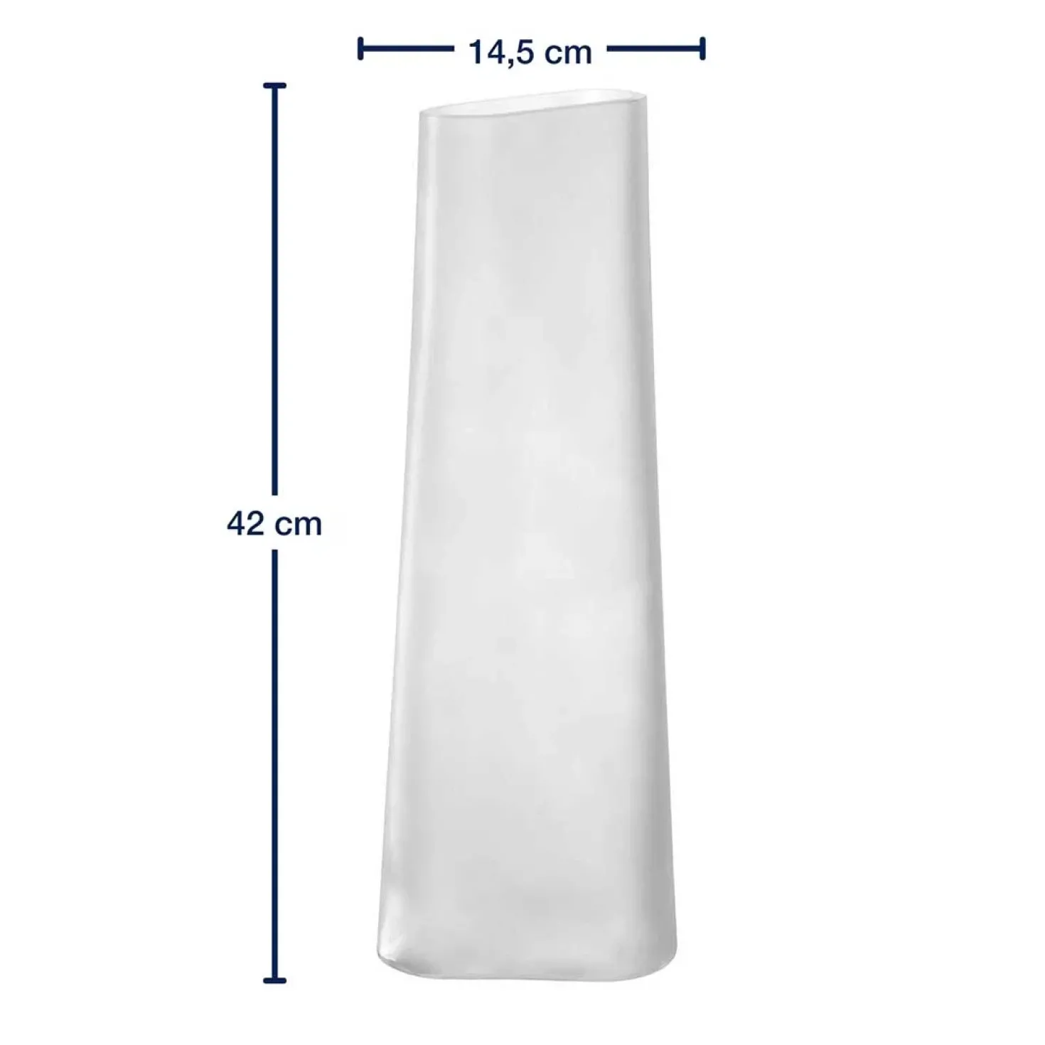 Vase TURNO 42 cm satiniert
