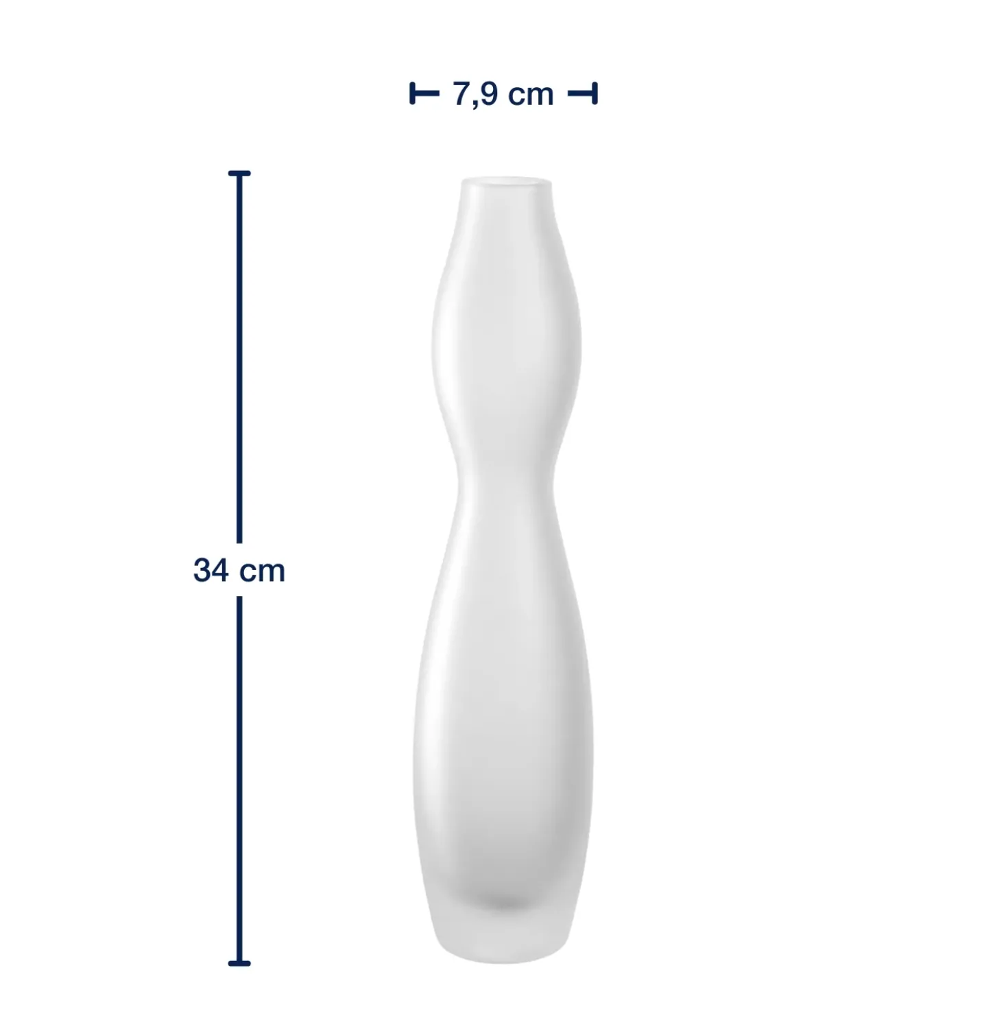 Vase VIVACE 34 cm satiniert
