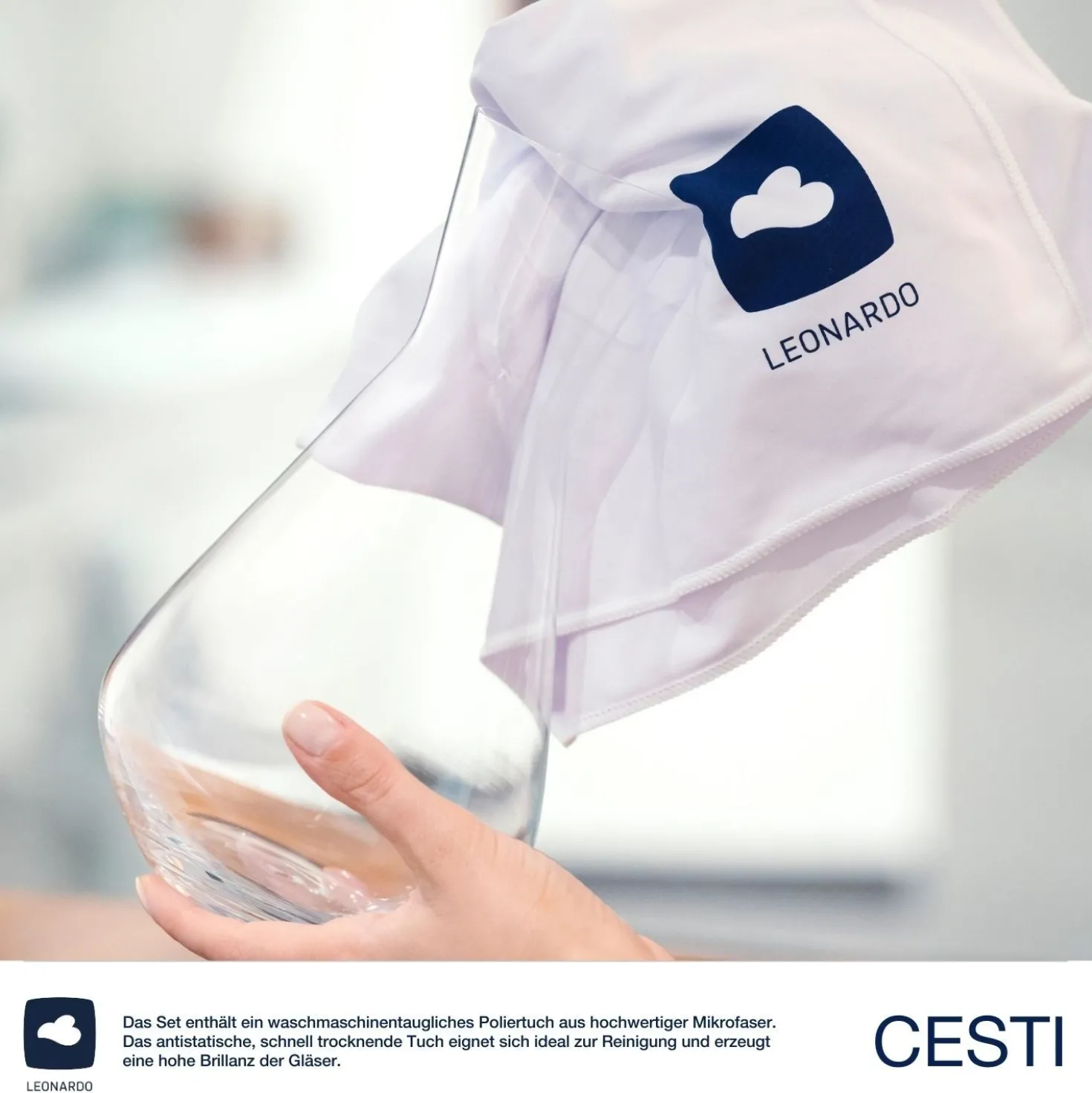 Weinset CESTI 3-teilig + Poliertuch