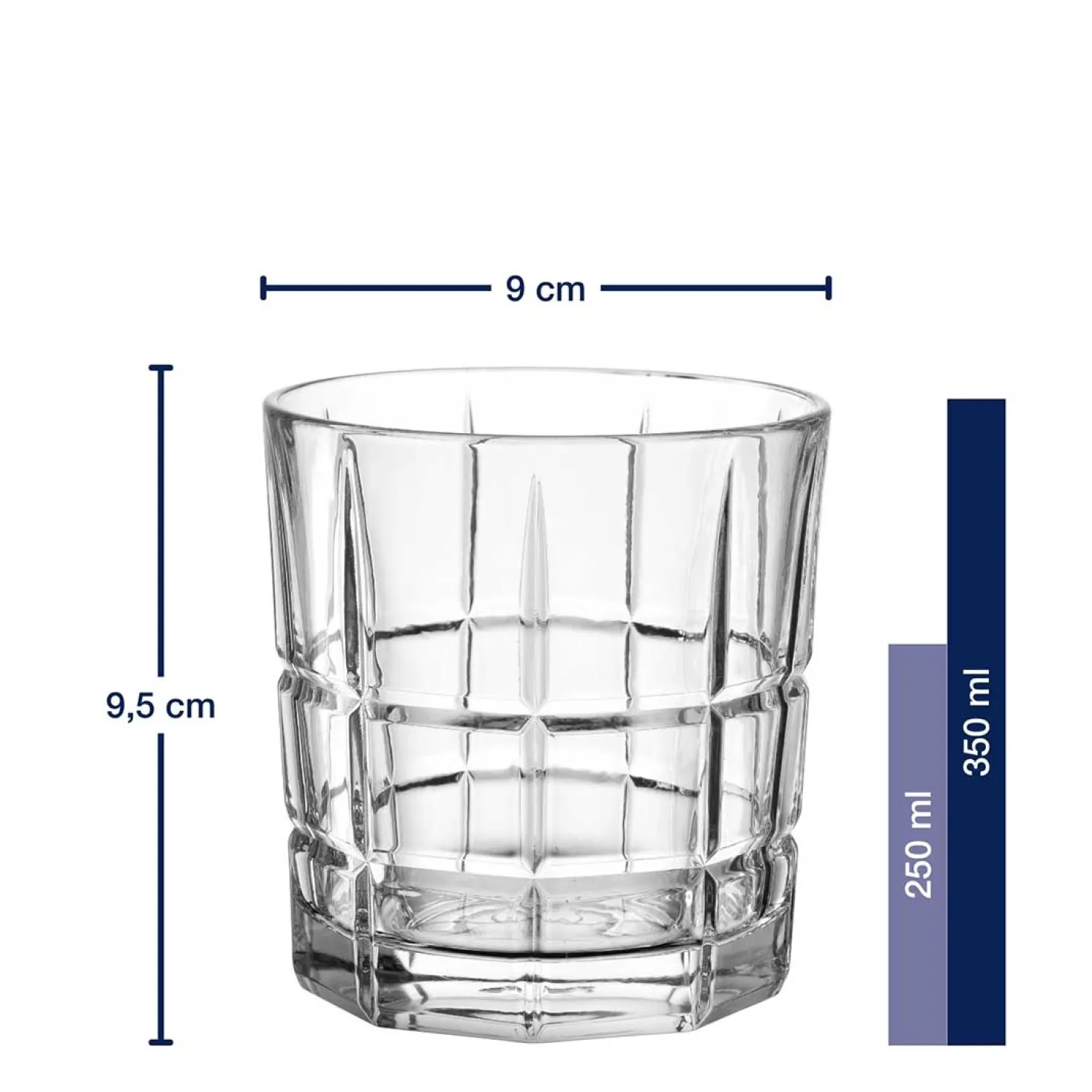 Whiskyglas D.O.F. SPIRITII NOVA 350 ml 4er-Set